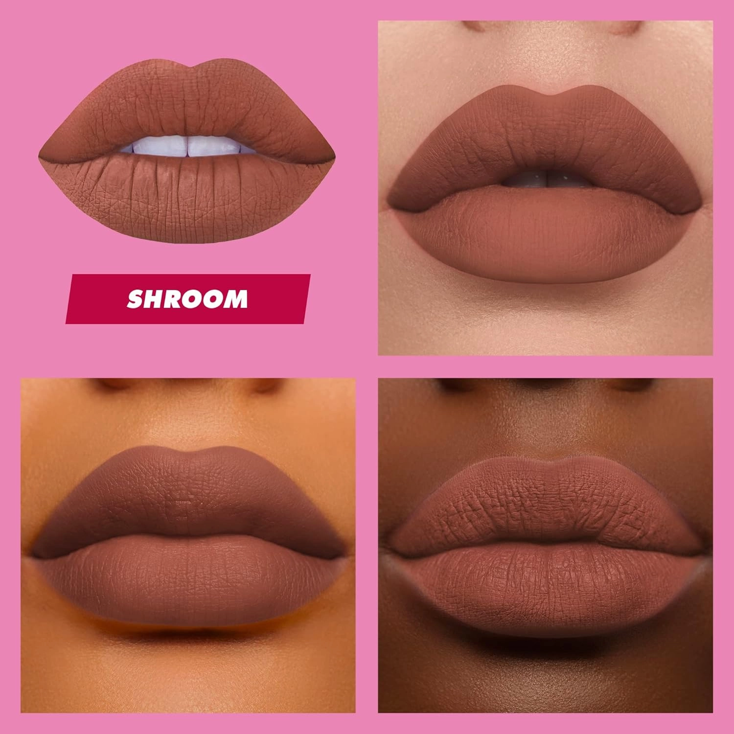 Lime Crime Velvetines Liquid Matte Lipstick, Shroom (90s Brown) - Bold, Long Lasting Shades & Lip Lining - Stellar Color & High Comfort for All-Day Wear - Talc-Free & Paraben-Free