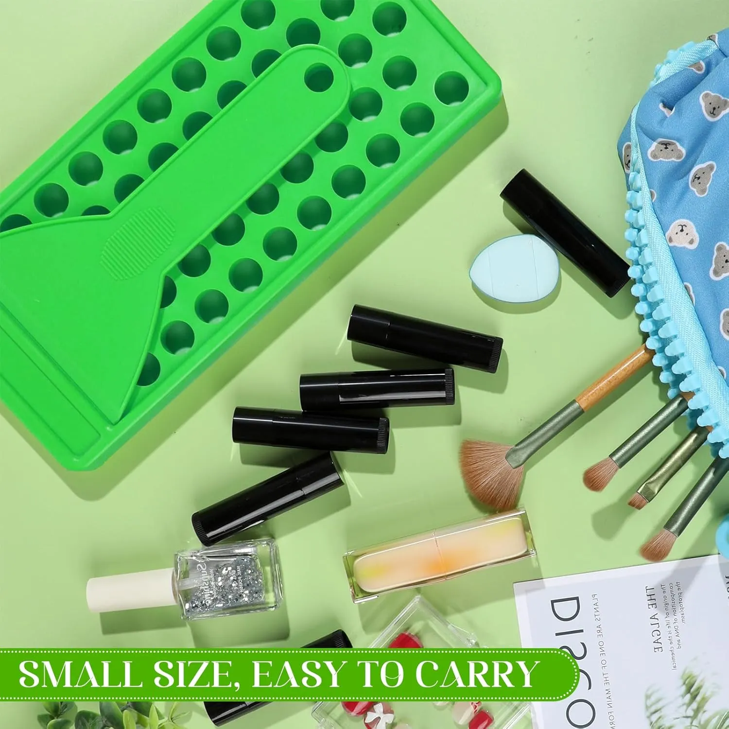 Lip Balm Crafting Kit, 50 Pieces Empty Lipsticks Filling Tubes Mold Handmade Set Pallet with Scraper, Lip Balm Tubes with Filling Tray and Spatula for Women Girl Cosmetics Makeup, Black