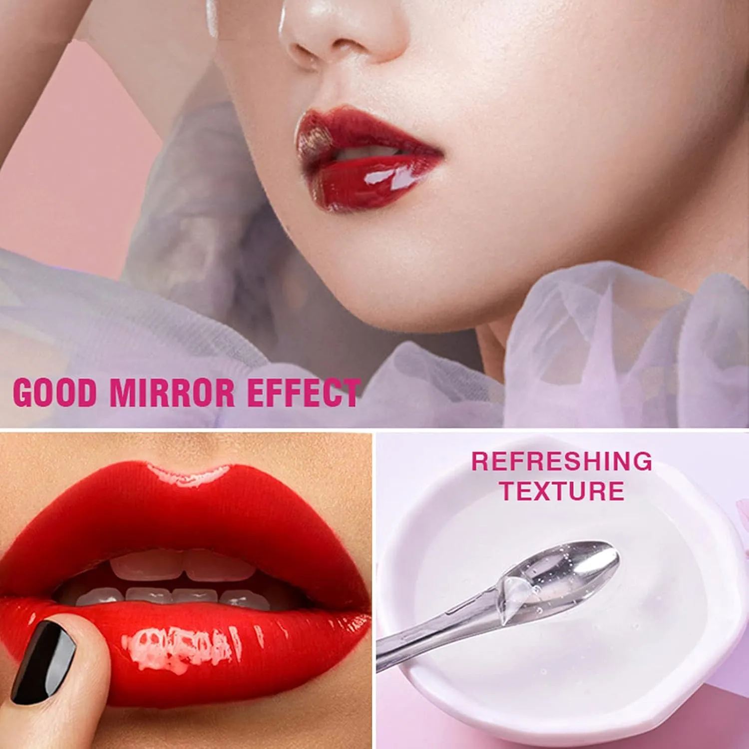 Lip Gloss Base 3 Pack (10 OZ), Moisturizing Clear Base Gel Shimmer Makeup Primers Lipstick Material Oil for DIY (Clear 3 Pack 100ML)