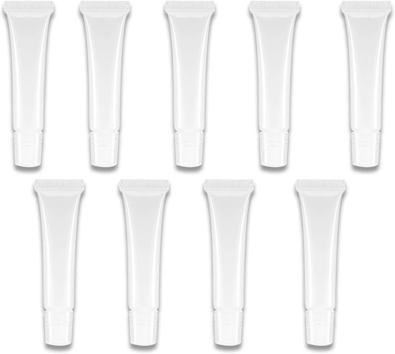 Lip Gloss Tubes, Empty Lip Gloss Tubes,Ideal for Customized Lip Balms, Face Creams, Facial Cleansers, Sunscreens & More - Clear, Refillable, Soft,Lip Balm Tubes (13ML, Pack of 90)