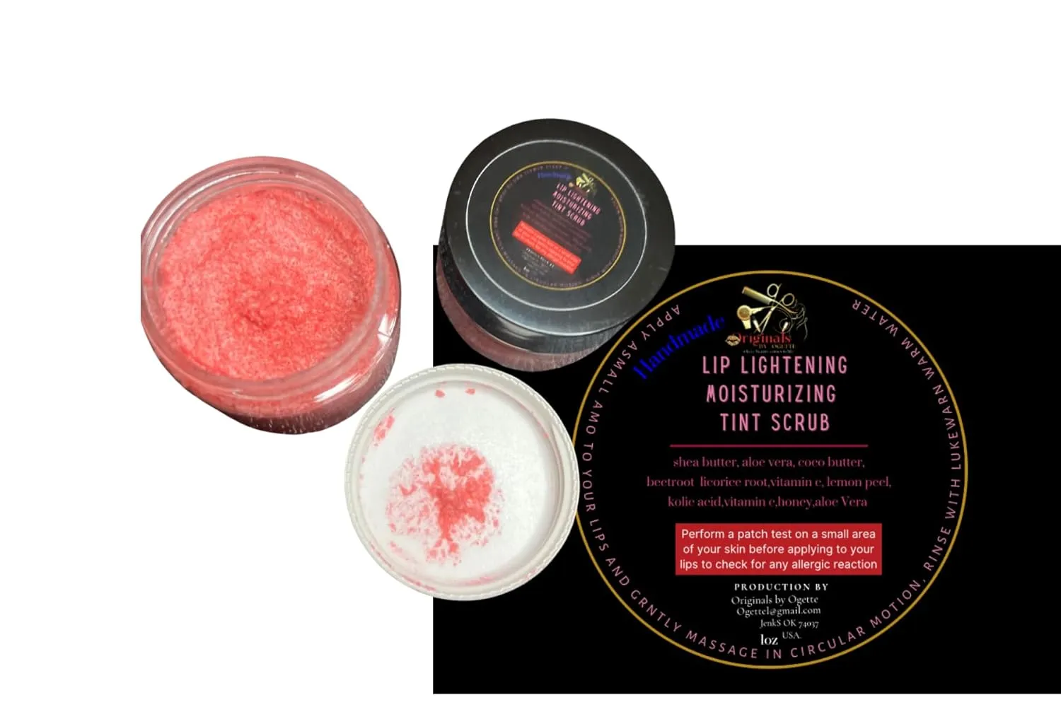 LIP LIGHTENING MOISTURIZING LIP SCRUB (2oz)