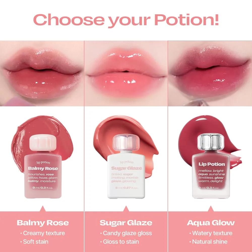 Lip Potion Aqua Glow No.9 Coco Milk | Hydrating, Non-Sticky Gloss with Sheer Radiance | 0.3 Oz