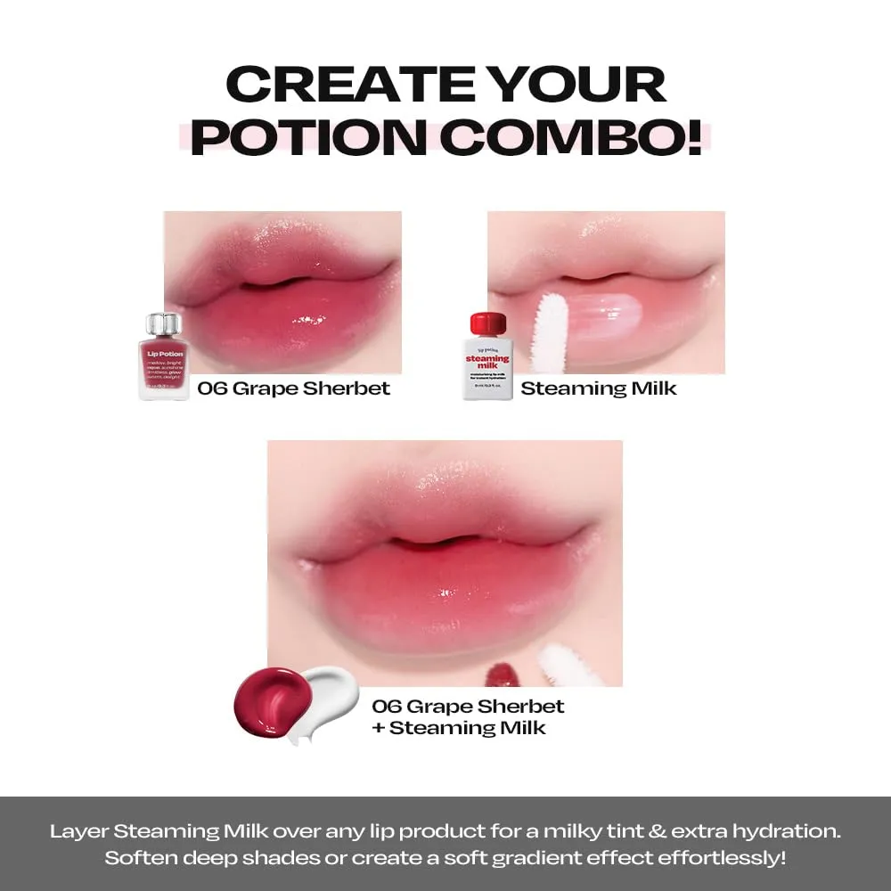 Lip Potion Aqua Glow No.9 Coco Milk | Hydrating, Non-Sticky Gloss with Sheer Radiance | 0.3 Oz
