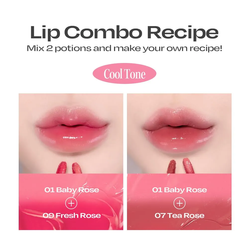 Lip Potion Balmy Rose | Creamy, Hydrating, Rosy Lip Tint with a Subtle Glow | 0.3 Oz (No.6 Rose Hip)