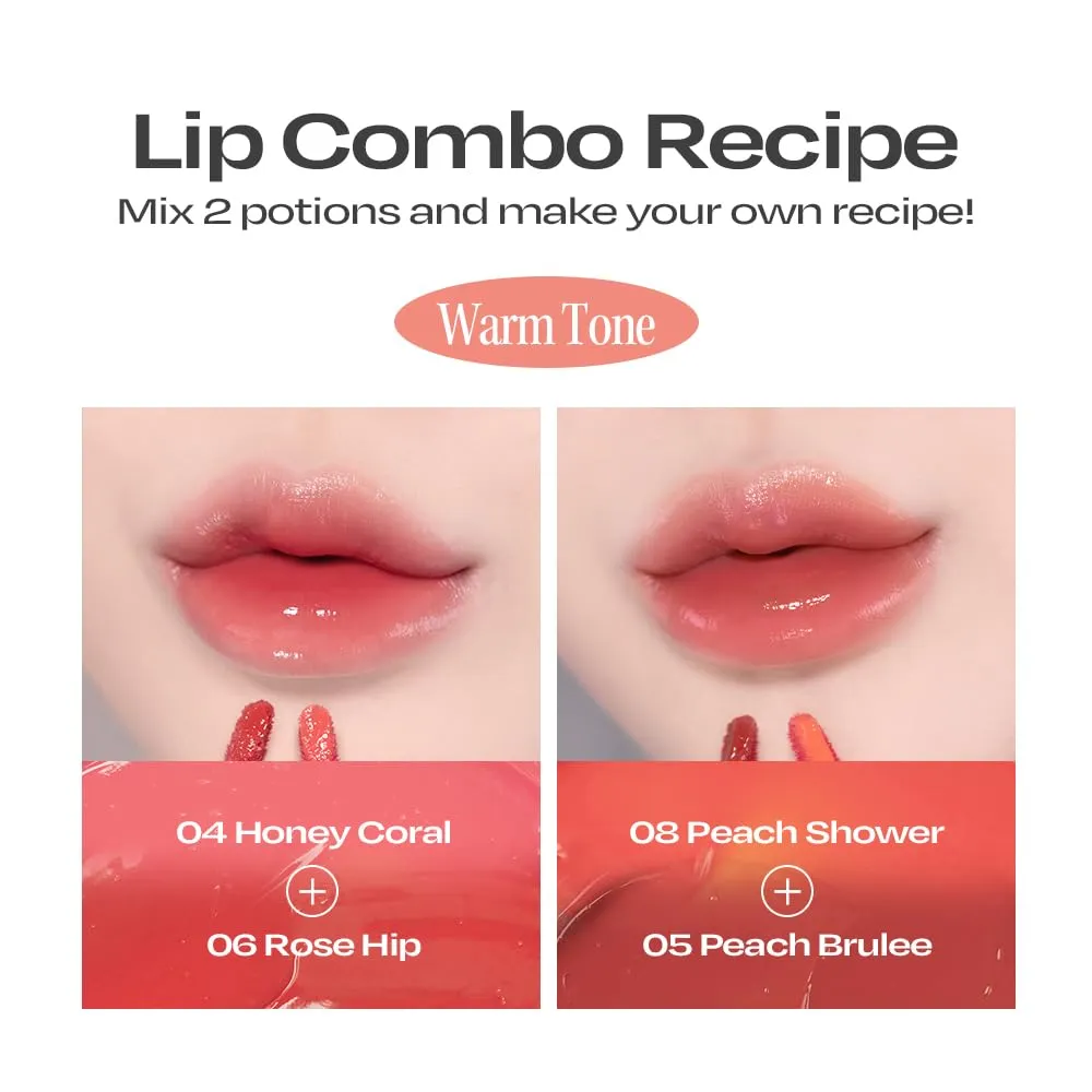 Lip Potion Balmy Rose | Creamy, Hydrating, Rosy Lip Tint with a Subtle Glow | 0.3 Oz (No.6 Rose Hip)