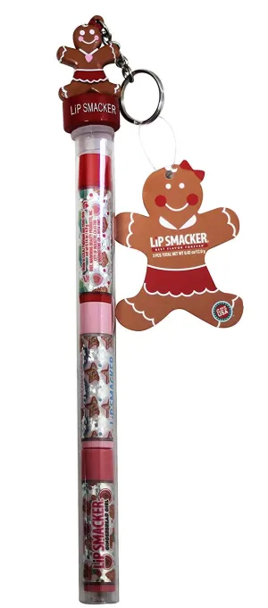Lip Smacker Lip Balm Trio with Cookie Man Key Chain