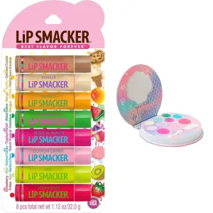 Lip Smacker Original & Best Holiday Flavored Lip Balm Party Pack, Oatmeal Cookie & Sparkle & Shine Eyeshadow Makeup Palette, Mermaid Palette Shimmer