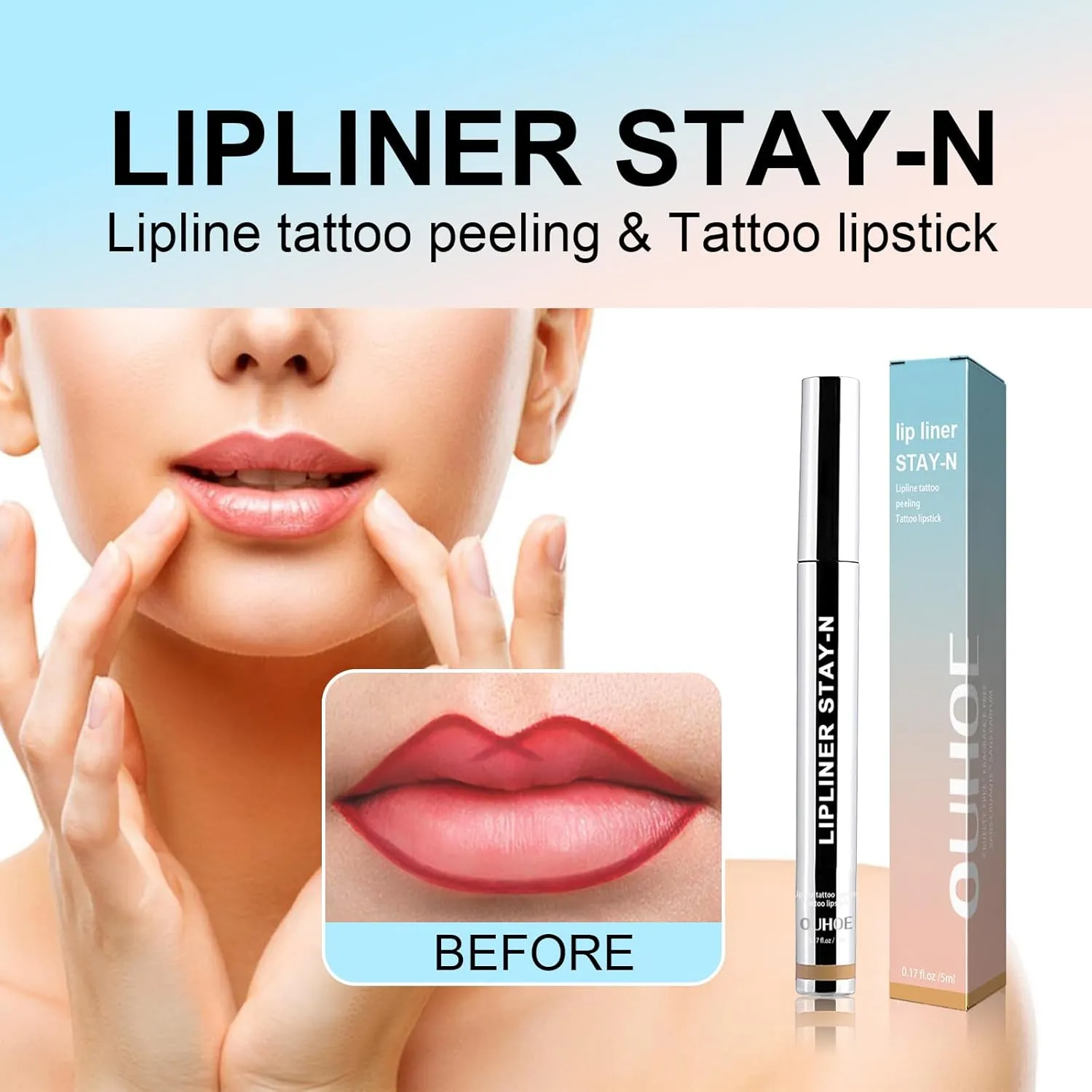 Lip Stain Peel off Wine Red, Lip Stain Peel off Long Lasting, Waterproof & Transfer-Proof Natural Matte Finish Peel off Makeup, Infused with Vitamin E & Hyaluronic Acid (Wine Red)
