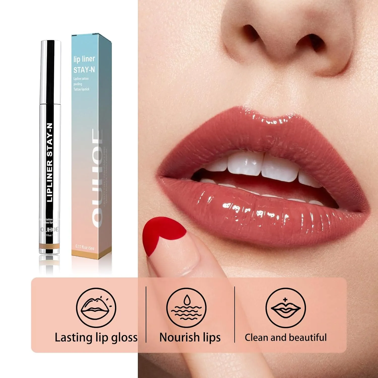 Lip Stain Peel off Wine Red, Lip Stain Peel off Long Lasting, Waterproof & Transfer-Proof Natural Matte Finish Peel off Makeup, Infused with Vitamin E & Hyaluronic Acid (Wine Red)