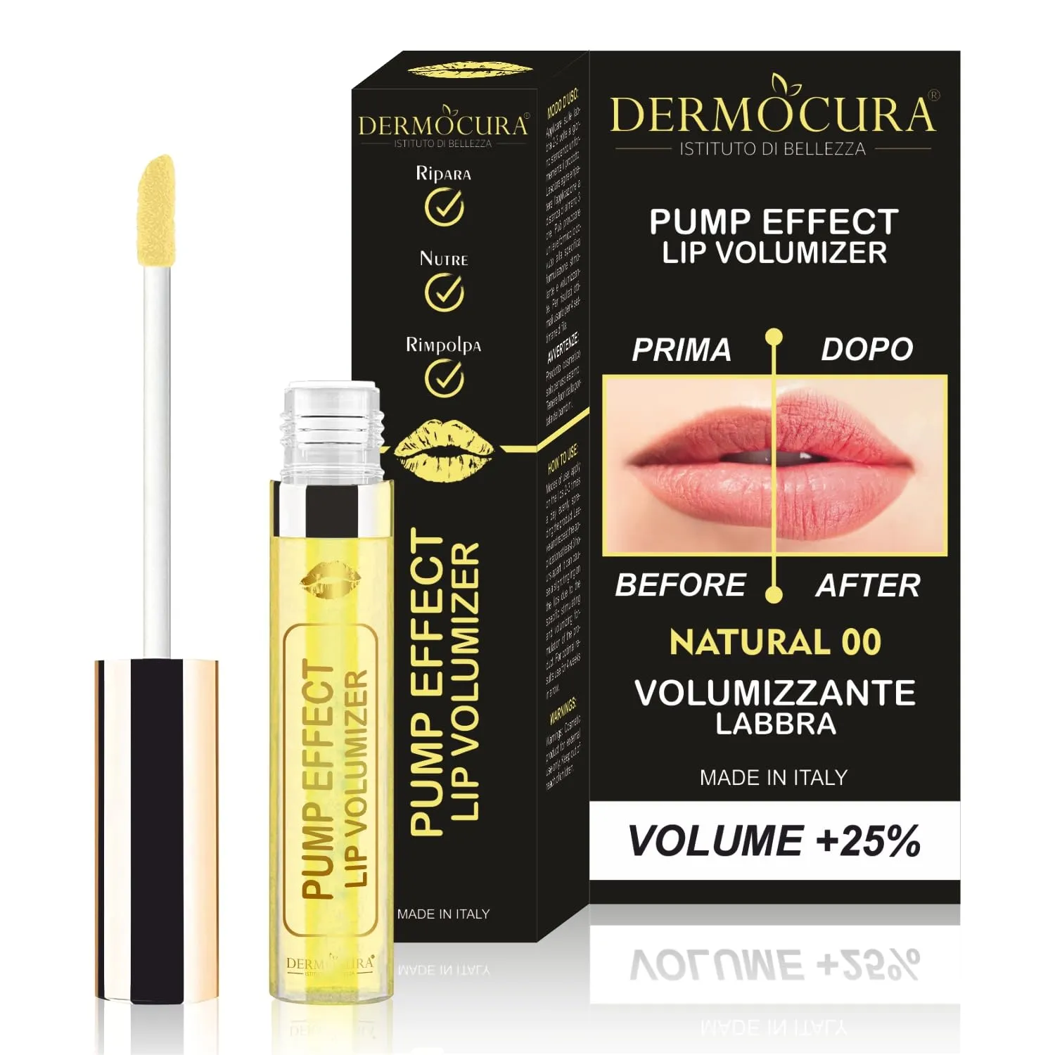 Lip Volumizer Chili Lip Plumper 5 Times More Powerful Transparent Plumping Lip Gloss Immediate and Long-Lasting Plumping Effect MADE IN ITALY