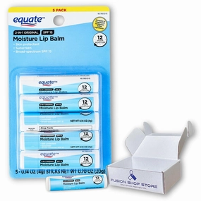 Lip Balm Moisture SPF 15 2 in 1 Equate- Original, 0.7 oz (Pack of 1), Boxed By Fusion Shop Store