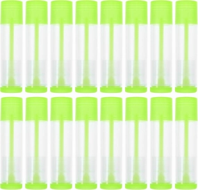 Lip Balm Tubes 30pcs Lip Gloss Tubes Empty Clear Mini Lip Balm Bottles Refillable Lipstick Lip Tubes Lip Balm Containers with Brush Wand for Women Girls DIY Makeup Green