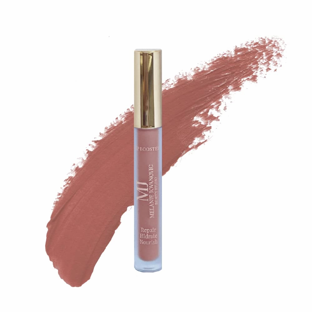 Lip Booster Matte | Contains Hyaluronic Acid, Collagen and Oligopeptides | Repairs and Smooths | 12 Hour Lasting Matte Lipstick | Nourishes and Hydrates Lips | Mela Beauty Studio Professional Makeup (Steph)
