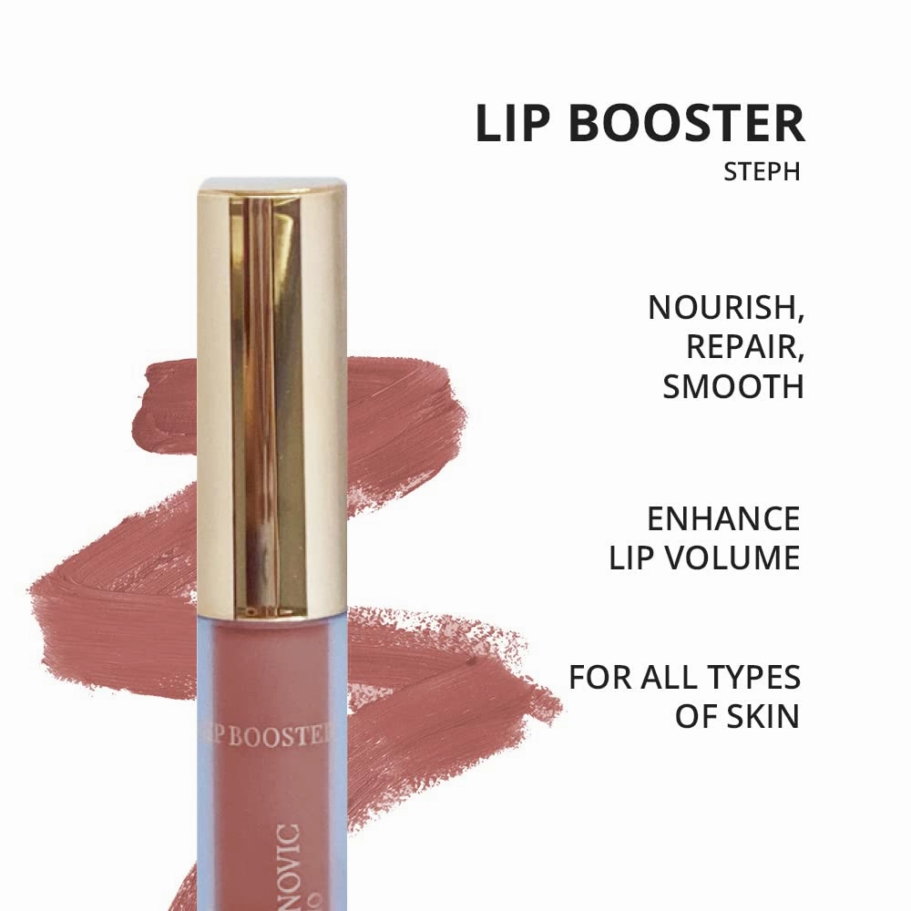 Lip Booster Matte | Contains Hyaluronic Acid, Collagen and Oligopeptides | Repairs and Smooths | 12 Hour Lasting Matte Lipstick | Nourishes and Hydrates Lips | Mela Beauty Studio Professional Makeup (Steph)