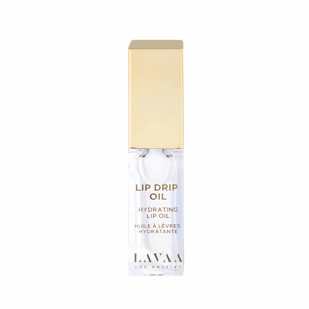 LIP DRIP OIL Glossy Non-Sticky Lip Oil | Hydrating & Nourishing Jojoba Oil, Vitamin E, and Hyaluronic Acid (Clear)