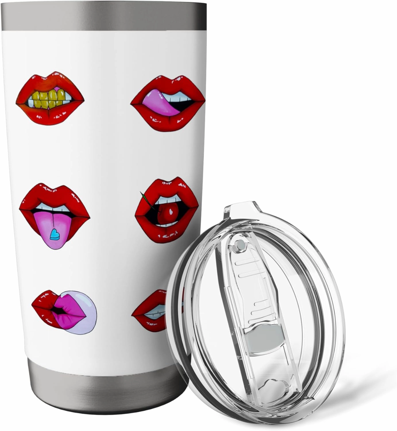 Lip Gloss Aesthetic Red Lips Summer Vibes Tinted Lip Love Stainless Steel Insulated Tumbler