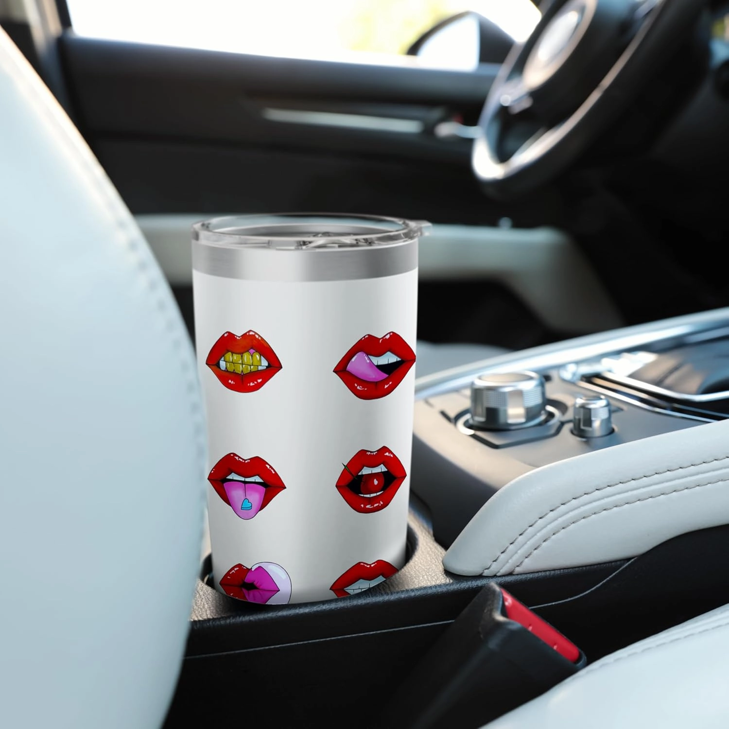 Lip Gloss Aesthetic Red Lips Summer Vibes Tinted Lip Love Stainless Steel Insulated Tumbler