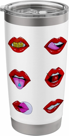 Lip Gloss Aesthetic Red Lips Summer Vibes Tinted Lip Love Stainless Steel Insulated Tumbler