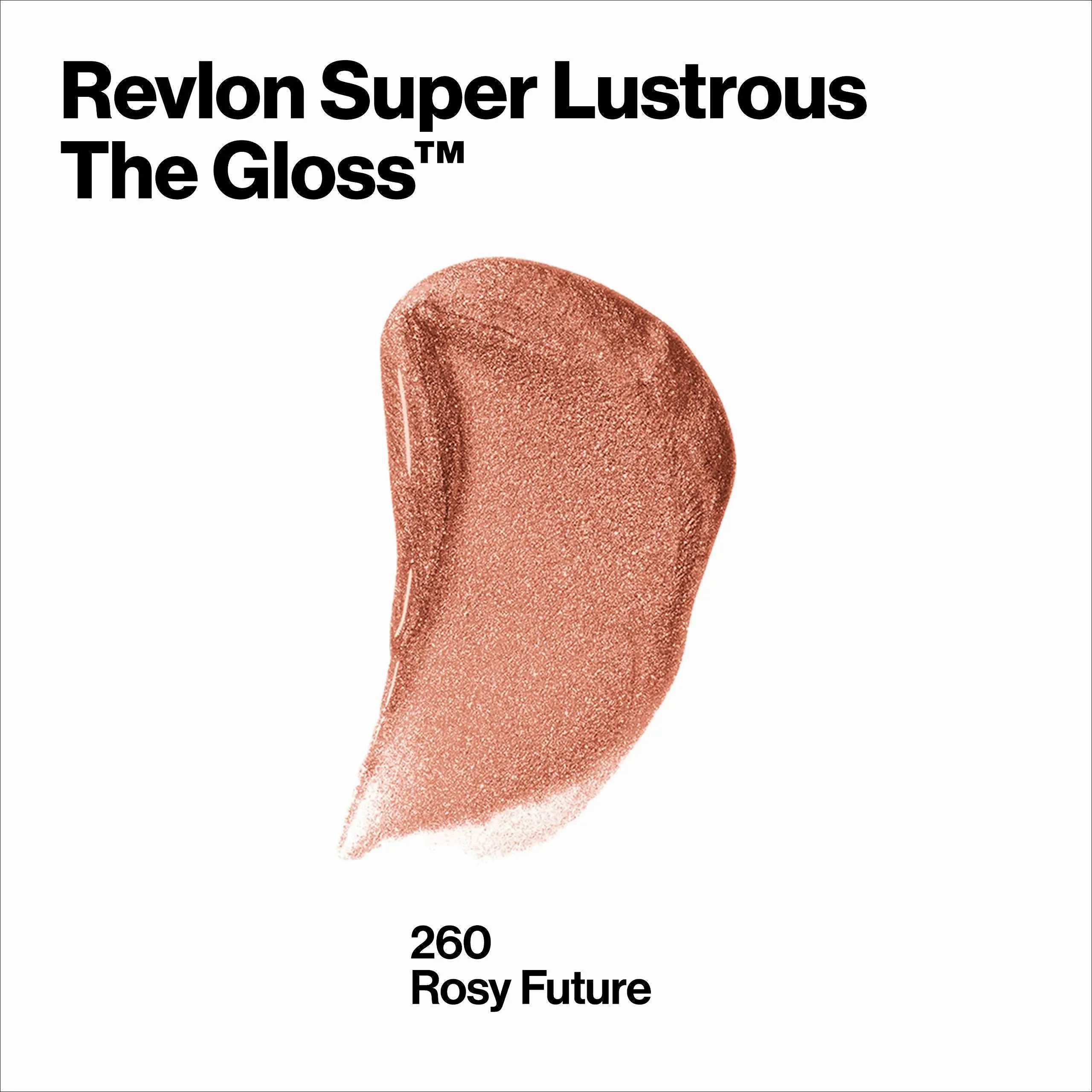 Lip Gloss by Revlon, Super Lustrous The Gloss, Non-Sticky, High Shine Finish, 260 Rosy Future