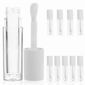 Lip Gloss Clear Clear Mascara 10pcs Empty Plastic Clear Lip Gloss Tubes Lip Oil Container Lip Balm Bottle for Ladies Women Girls Diy Makeup Clear Mascara