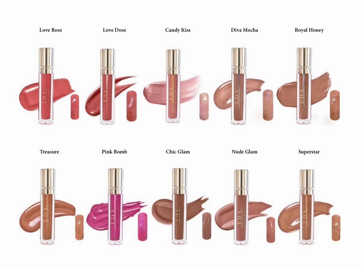 Lip Gloss, Non-Sticky, High Shine Finish Liquid Lipstick, Sparkling Peach, Shimmer (Love Dose)