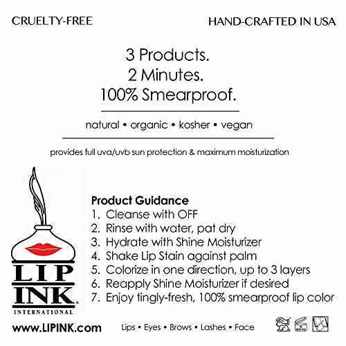 LIP INK Carnelian Cream Liquid Lipstick 100% Smearproof Long-Lasting Waterproof Vegan Wax-Free Organic Kosher Natural Botanical 247 Confidence cosmetics USA Self Manufactured Factory Direct Since 1995