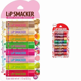Lip Smacker Holiday Party Pack - 8 Balms & Coca-Cola Flavored Balm - 8 Lip Glosses, Hydrating & Protecting, Fun Assortment