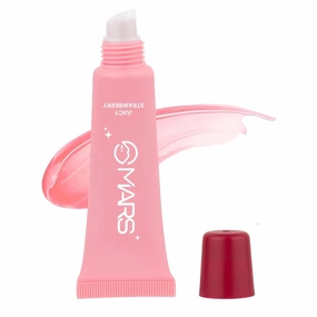 Lippy Top Hydrating Lip Gel (10ml) (02-JUICY STRAWBERRY) | Nourished With Vitamin-E & Shea Butter | Long Lasting Hydration | Glossy Finish | Easy to Apply