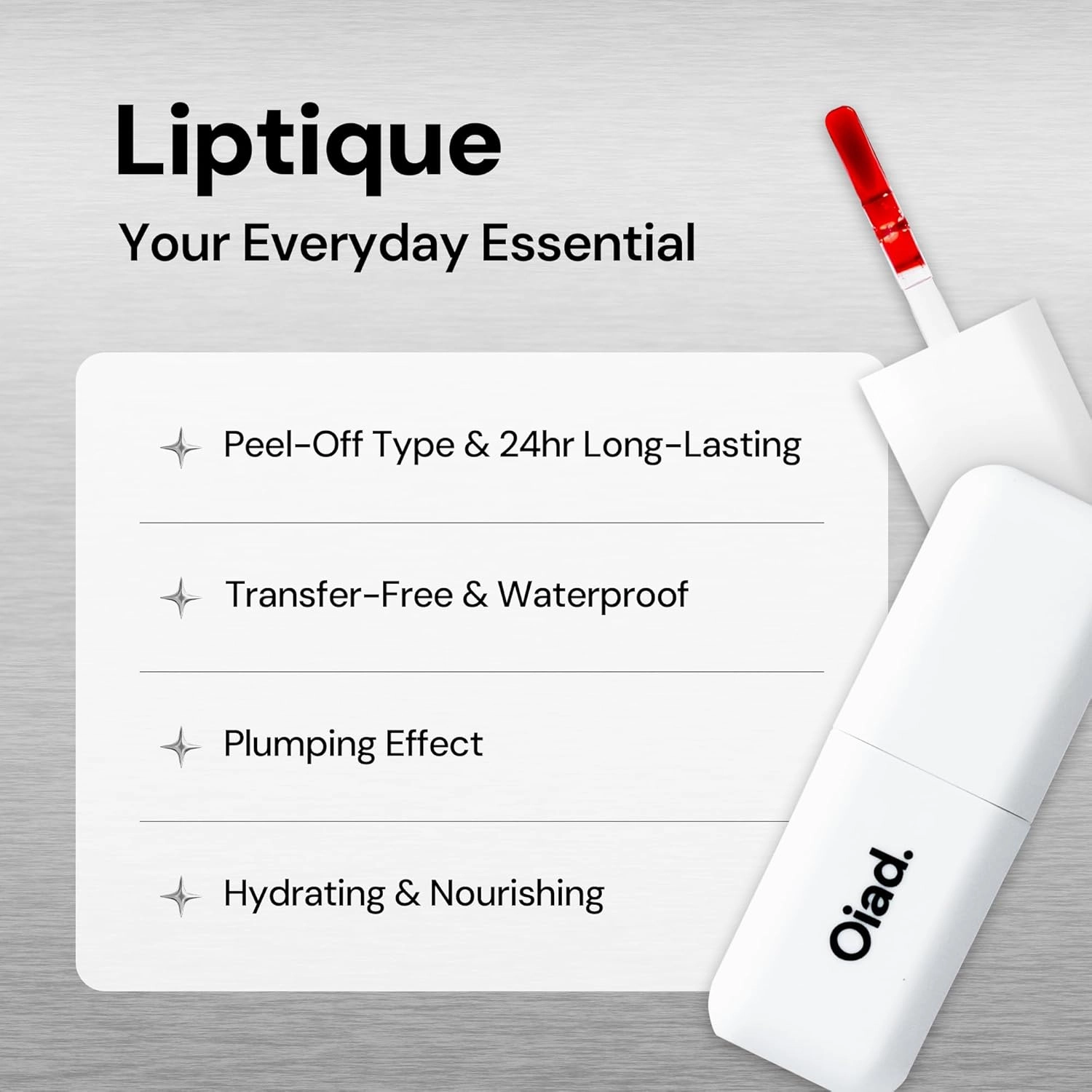 Liptique Korean Lip Stain Peel Off - 24 Hour Long Lasting Lip Tattoo, Waterproof & Transfer Proof, Nourishing & Hydrating Lip Tint for Women, Instant Plumping Lip Tints Peel Off (006 WINTTO)