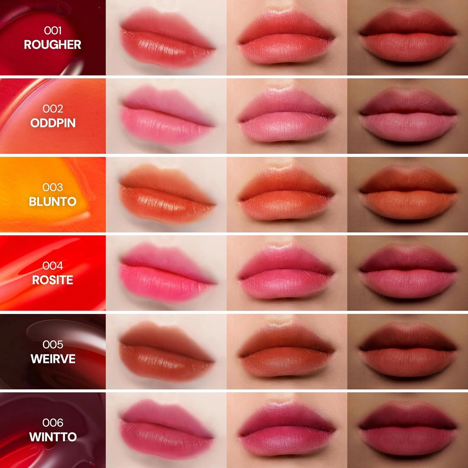 Liptique Korean Lip Stain Peel Off - 24 Hour Long Lasting Lip Tattoo, Waterproof & Transfer Proof, Nourishing & Hydrating Lip Tint for Women, Instant Plumping Lip Tints Peel Off (006 WINTTO)