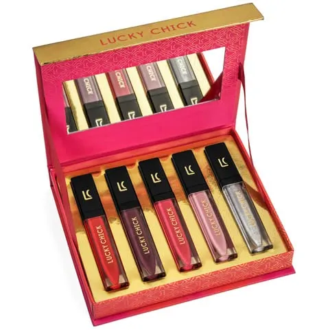Liquid Lip Gloss Masterpiece Gift Set - Natural Moisturizing Ingredients for All Day Wear - Paraben-Free, Cruelty-Free, Vegan Formula - Hydrating Highly-Pigmented Shine Lip Makeup (5 Piece Set)