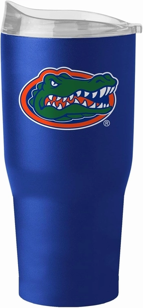 Logo Brands NCAA 30 oz Powder Coat Tumbler - Double-Wall, Vacuum-Insulated Stainless Steel With High-Lip Slider Lid–Keeps Drinks Hot Or Cold For Hours – Ideal For Tailgates & Everyday Use