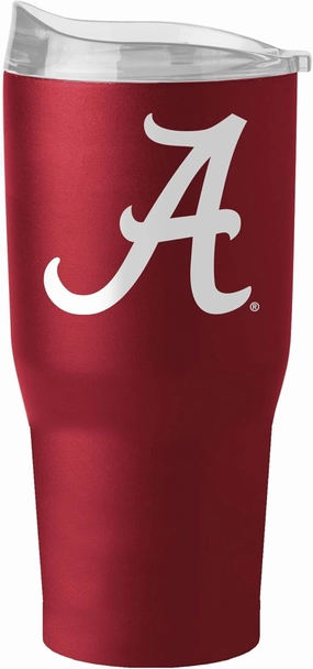 Logo Brands NCAA 30 oz Powder Coat Tumbler - Double-Wall, Vacuum-Insulated Stainless Steel With High-Lip Slider Lid–Keeps Drinks Hot Or Cold For Hours – Ideal For Tailgates & Everyday Use