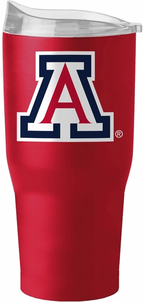 Logo Brands NCAA 30 oz Powder Coat Tumbler - Double-Wall, Vacuum-Insulated Stainless Steel With High-Lip Slider Lid–Keeps Drinks Hot Or Cold For Hours – Ideal For Tailgates & Everyday Use