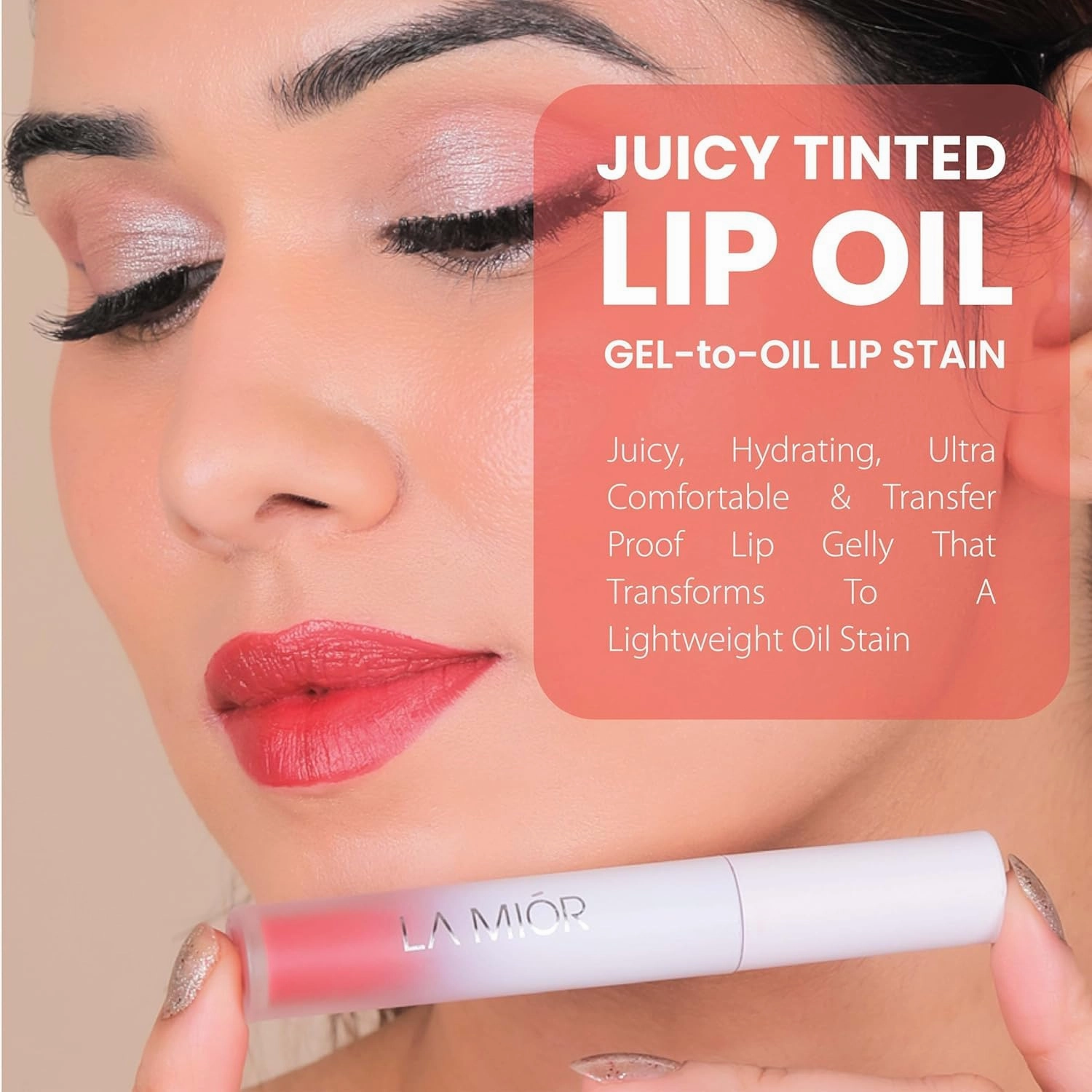 Long-Lasting Juicy Glossy Finish Lip Stain|Pack Of 3| Transfer-Proof, Gel-To-Oil, Plumping, Hydrating|Shade: Fresh Summer