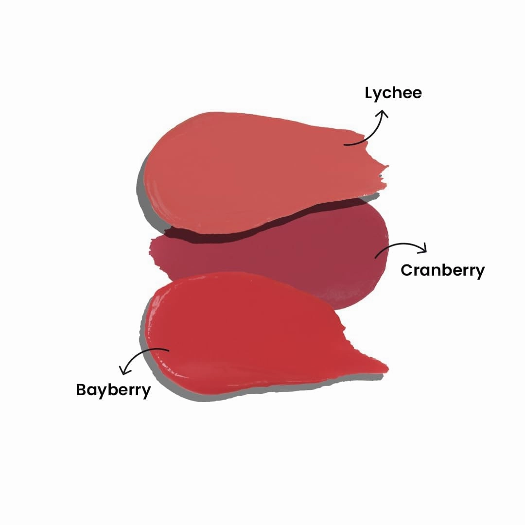 Long-Lasting Juicy Glossy Finish Lip Stain|Pack Of 3| Transfer-Proof, Gel-To-Oil, Plumping, Hydrating|Shade: Fresh Summer