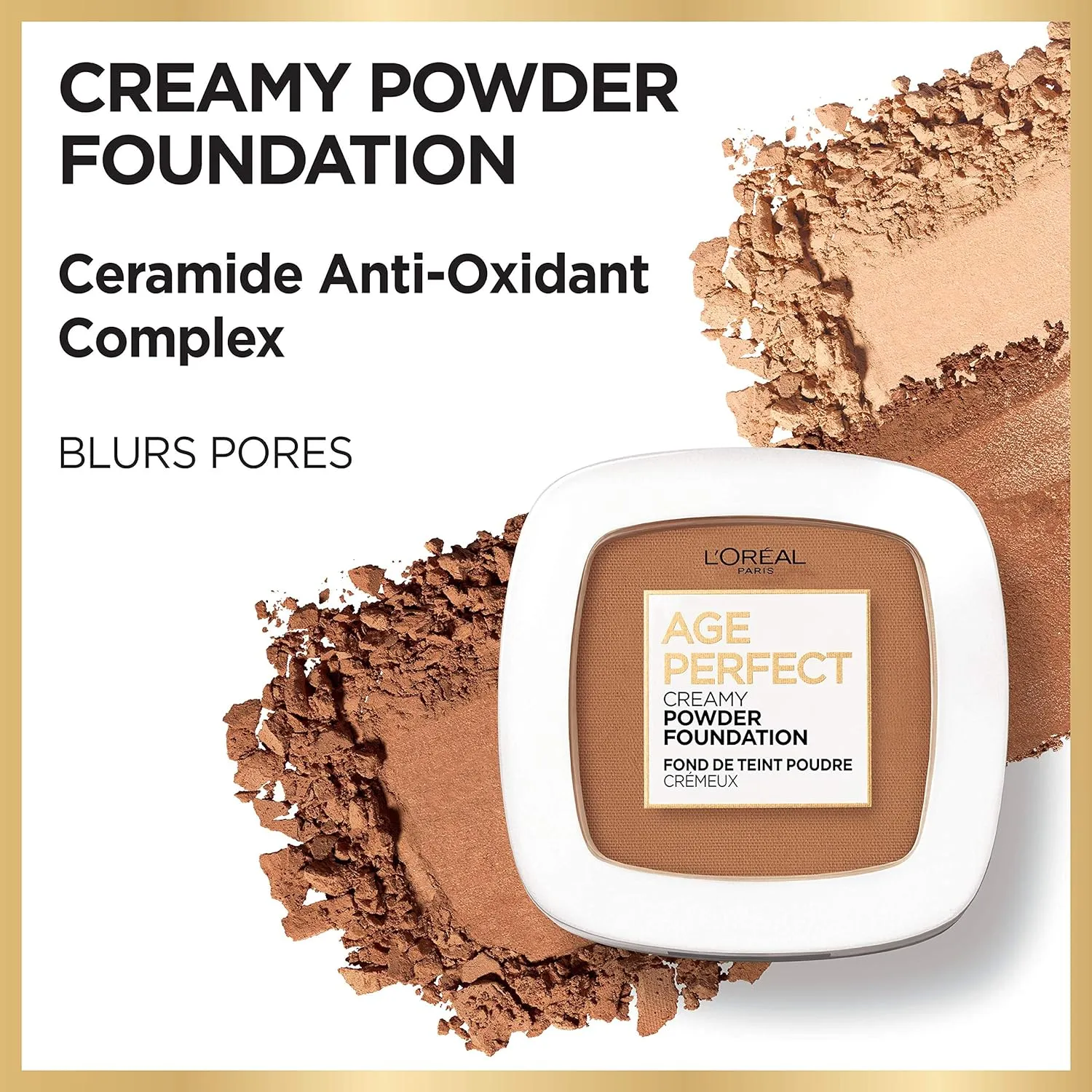 L’Oréal Paris Age Perfect Creamy Powder Foundation Compact, 305 Cream Beige, 0.31 Ounce
