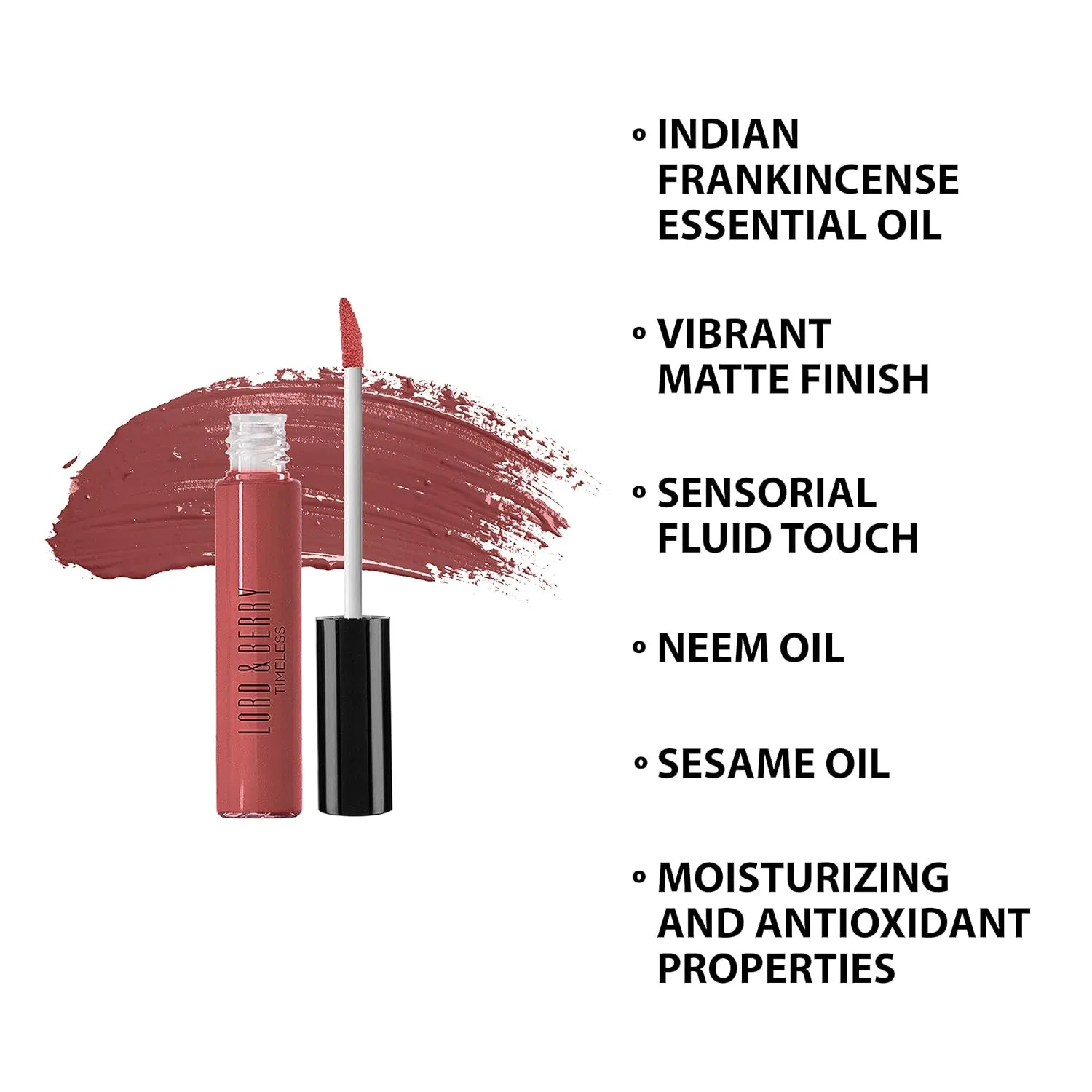 Lord & Berry Timeless Kissproof Semi Matte Liquid Lipsticks Ultra Light & Thin Coverage For Smooth & Nourished Lips Long Lasting Lipstick For Women, Vegan & Cruelty Free Makeup