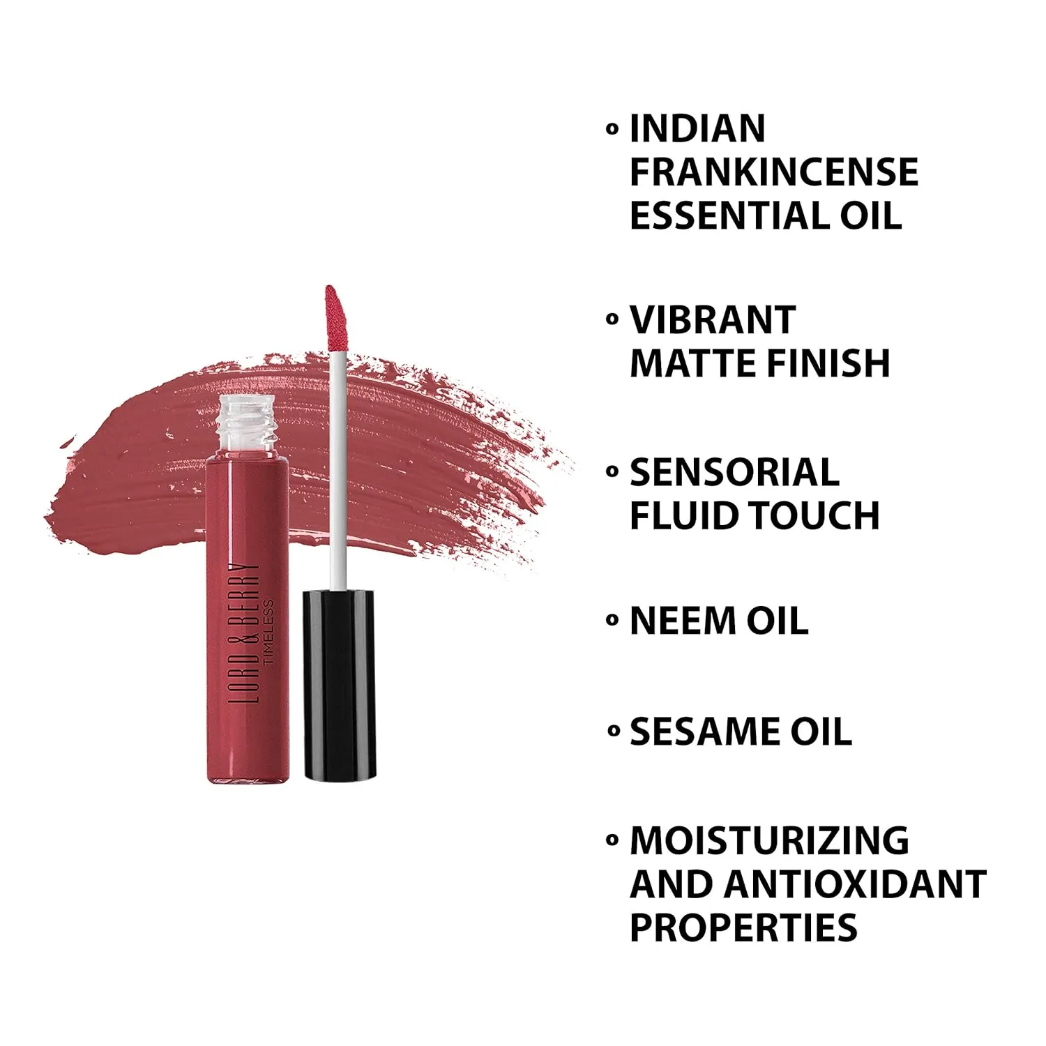 Lord & Berry Timeless Kissproof Semi Matte Liquid Lipsticks Ultra Light & Thin Coverage For Smooth & Nourished Lips Long Lasting Lipstick For Women, Vegan & Cruelty Free Makeup