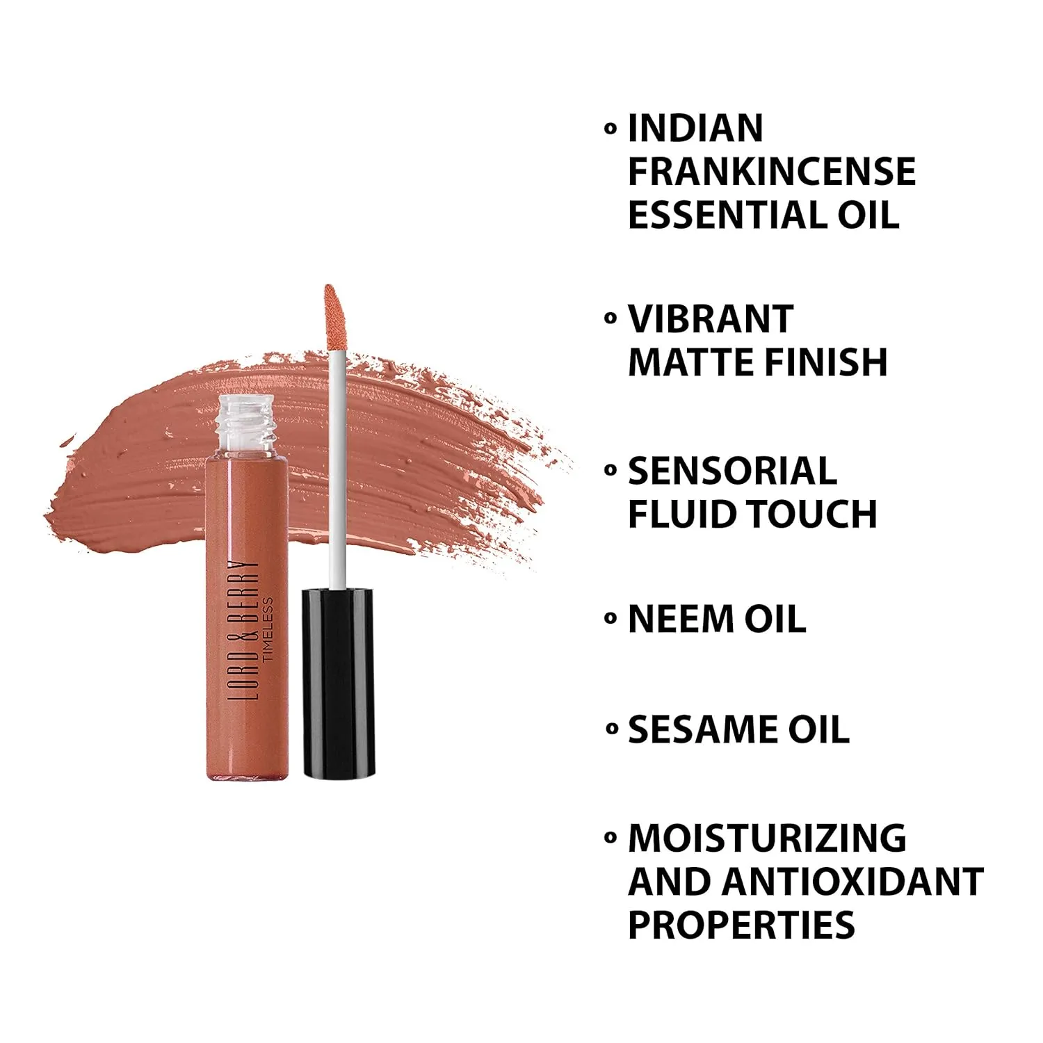 Lord & Berry Timeless Kissproof Semi Matte Liquid Lipsticks Ultra Light & Thin Coverage For Smooth & Nourished Lips Long Lasting Lipstick For Women, Vegan & Cruelty Free Makeup