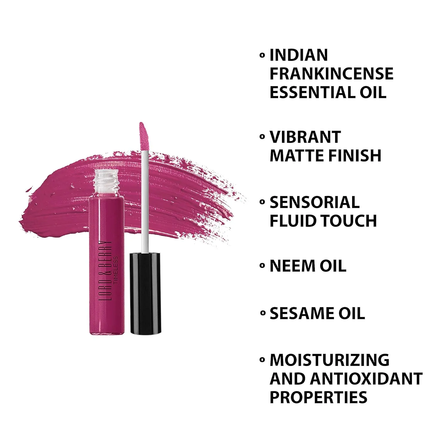 Lord & Berry Timeless Kissproof Semi Matte Liquid Lipsticks Ultra Light & Thin Coverage For Smooth & Nourished Lips Long Lasting Lipstick For Women, Vegan & Cruelty Free Makeup