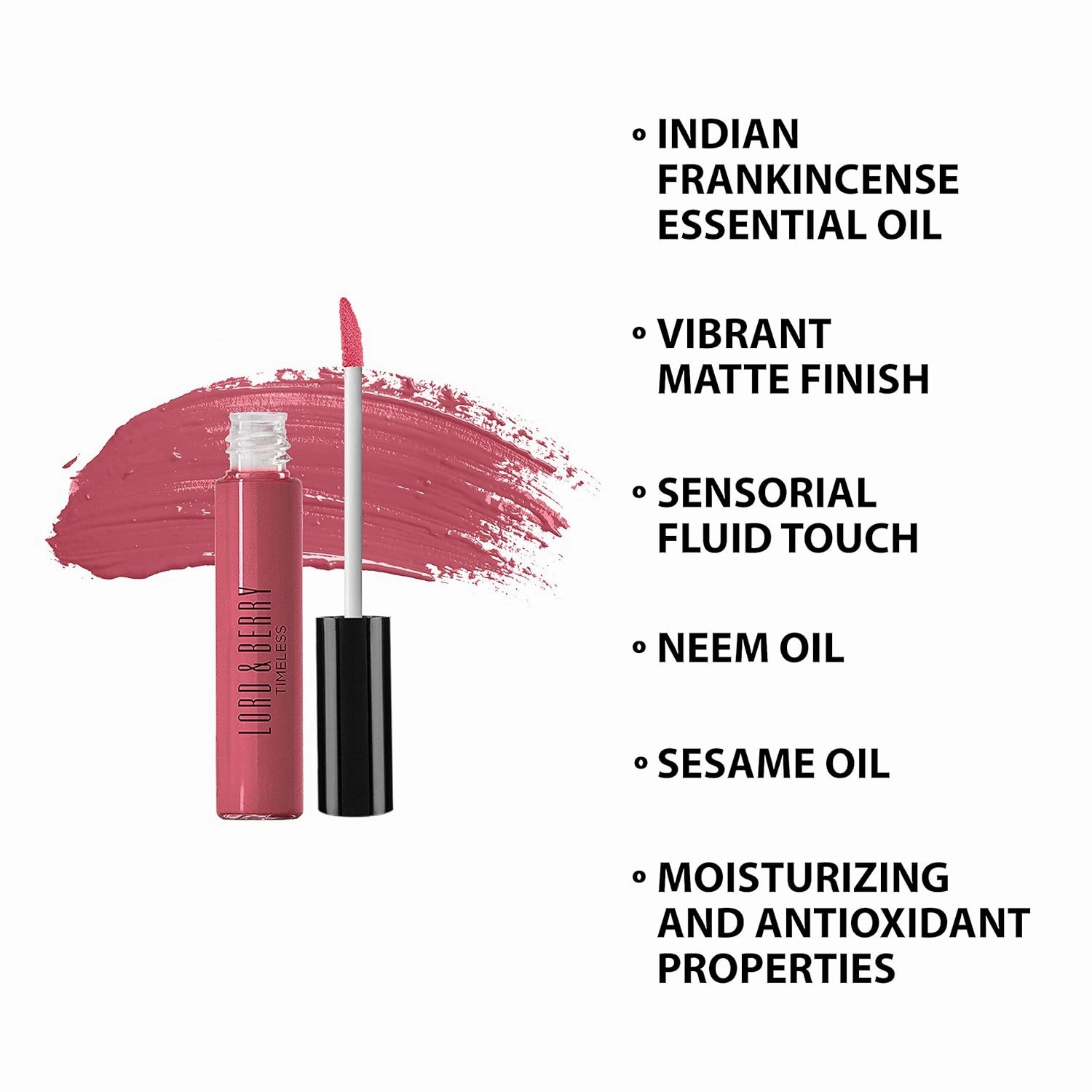 Lord & Berry Timeless Kissproof Semi Matte Liquid Lipsticks Ultra Light & Thin Coverage For Smooth & Nourished Lips Long Lasting Lipstick For Women, Vegan & Cruelty Free Makeup