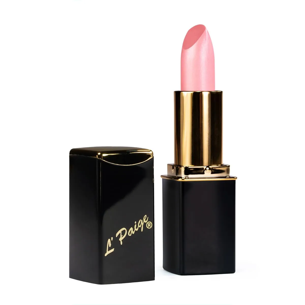 L'Paige L44 – SHIMMERY ICE Designer Lipstick | Aloe Vera-Based, Long-Lasting, Moisturizing | Cool-Toned Pink with Iridescent Shimmer Finish