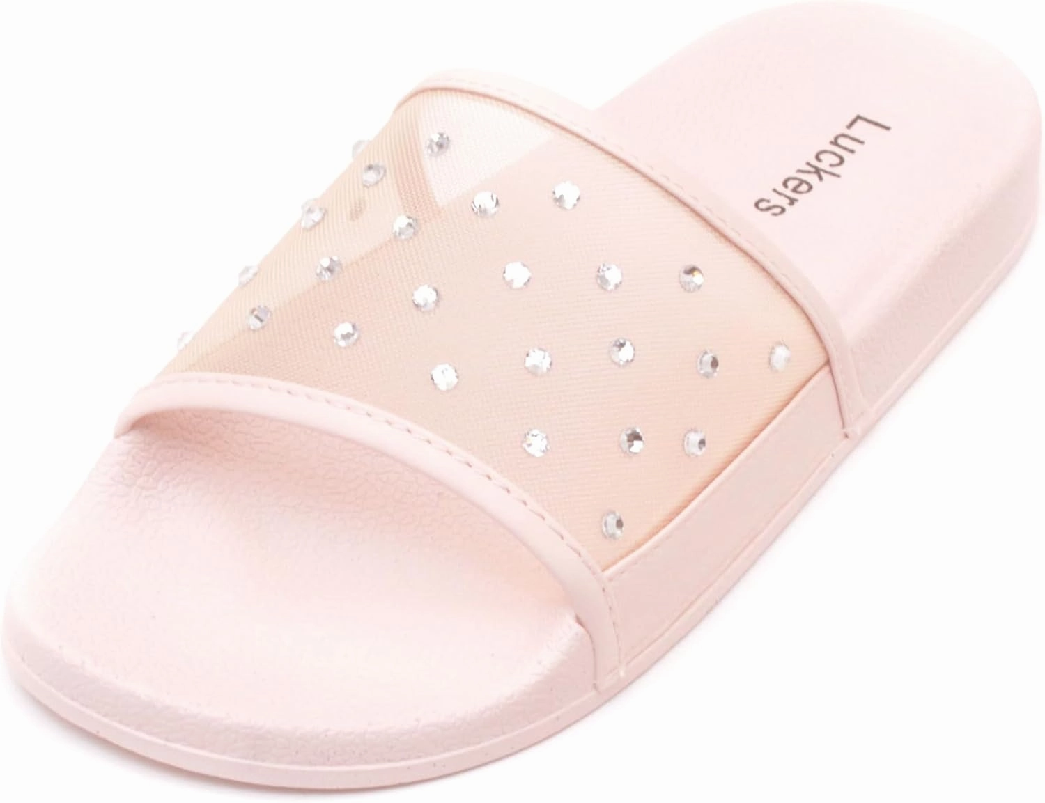 Luckers Women's Crystal-Embellished Mesh Slip-On Sandals