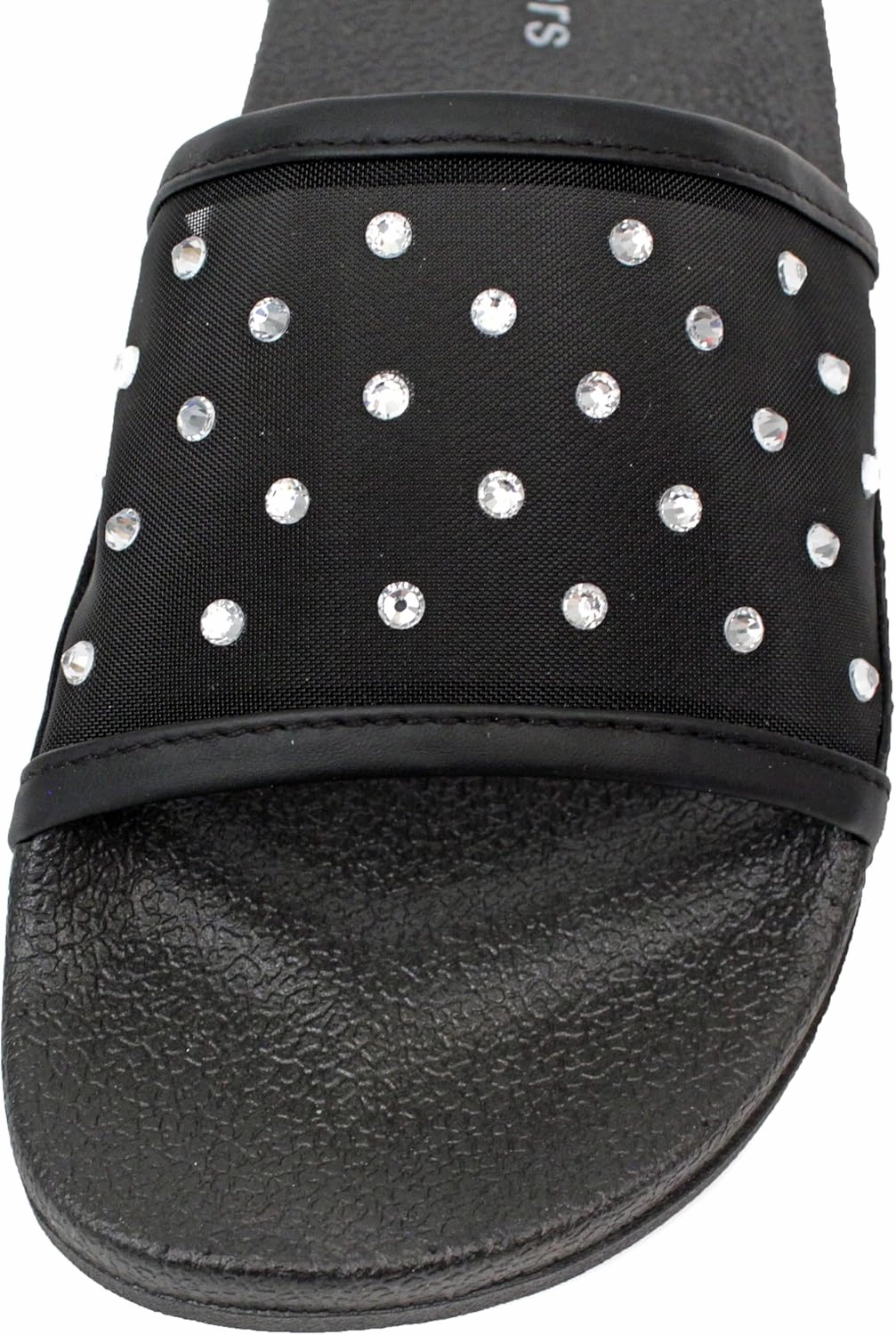 Luckers Women's Crystal-Embellished Mesh Slip-On Sandals