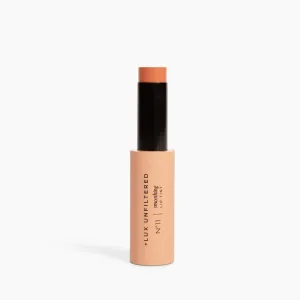   Lux Unfiltered N°11 Smoothing Hydrating Lip Tint for Women - Tinted Lip Balm with Jojoba & Sunflower Oil - Lightweight, Moisturizing, Semi-Sheer Color - Vegan & Cruelty-Free - Cocoa (Brown)