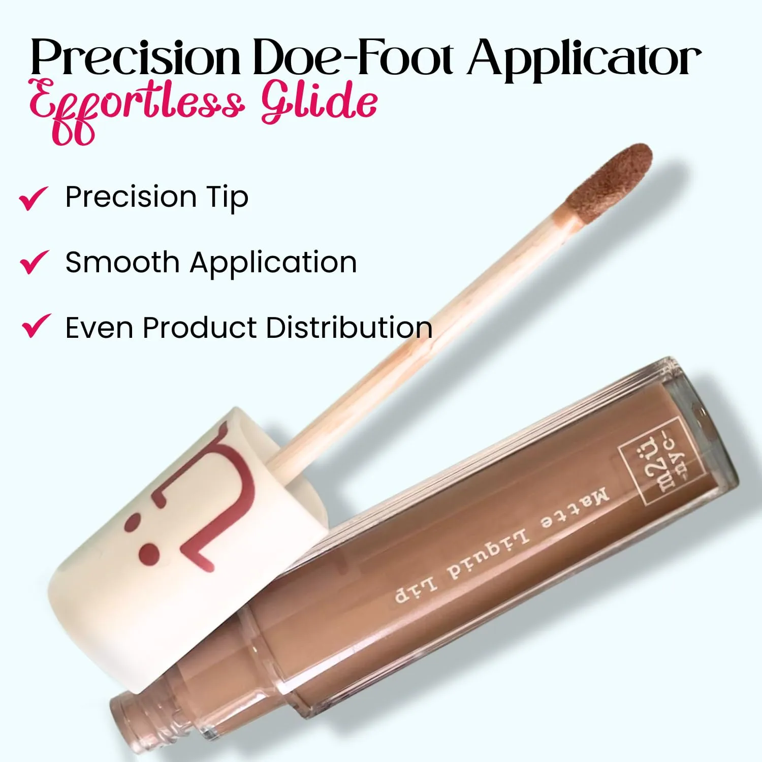 M2U NYC (Queens Rosewood Matte Liquid Lipstick – Long Lasting High Impact Color with Up to 17H Wear – Matte Lipstick for Women – No Budge, Lightweight Creamy Vegan Formula Infused with Jojoba Oil