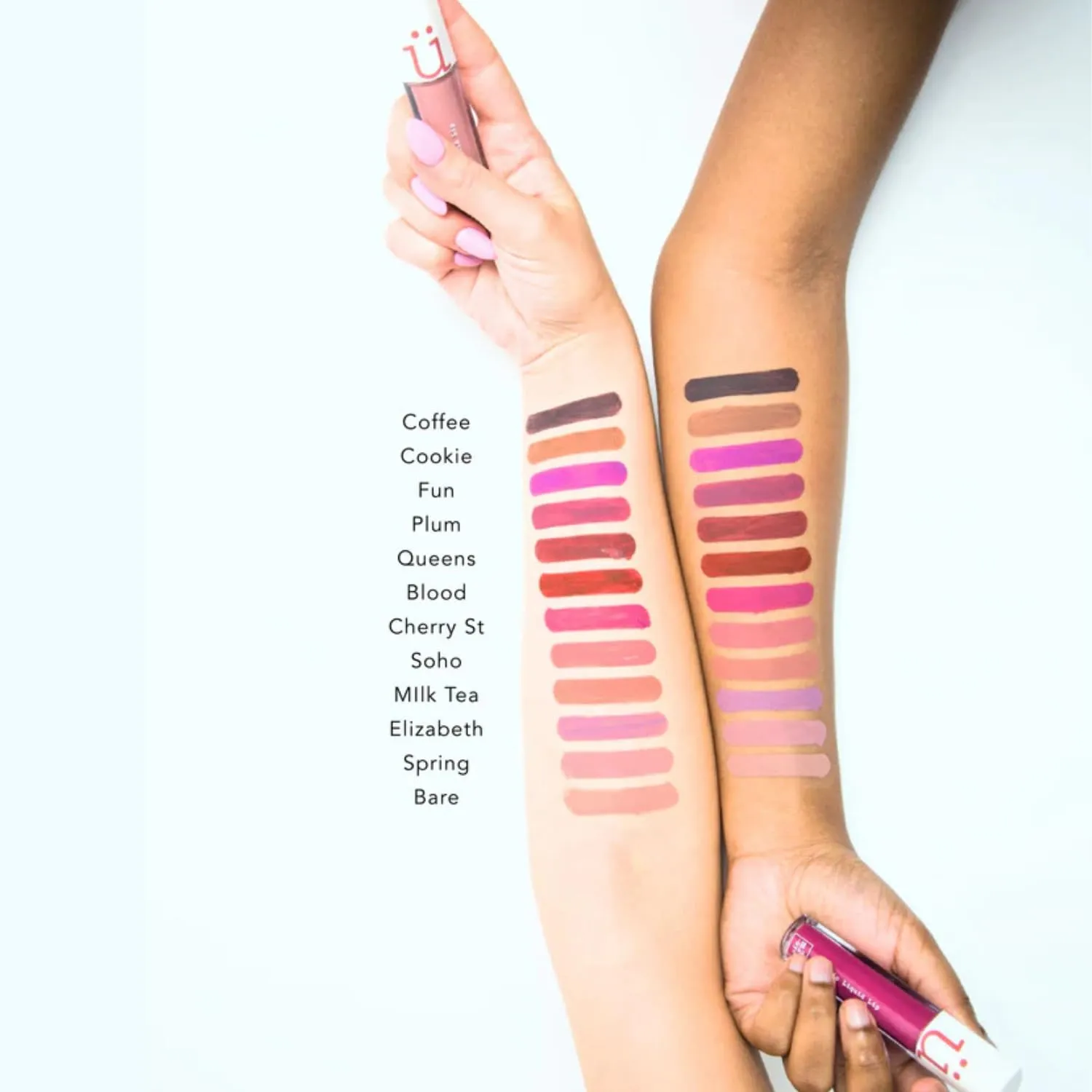 M2U NYC (Queens Rosewood Matte Liquid Lipstick – Long Lasting High Impact Color with Up to 17H Wear – Matte Lipstick for Women – No Budge, Lightweight Creamy Vegan Formula Infused with Jojoba Oil