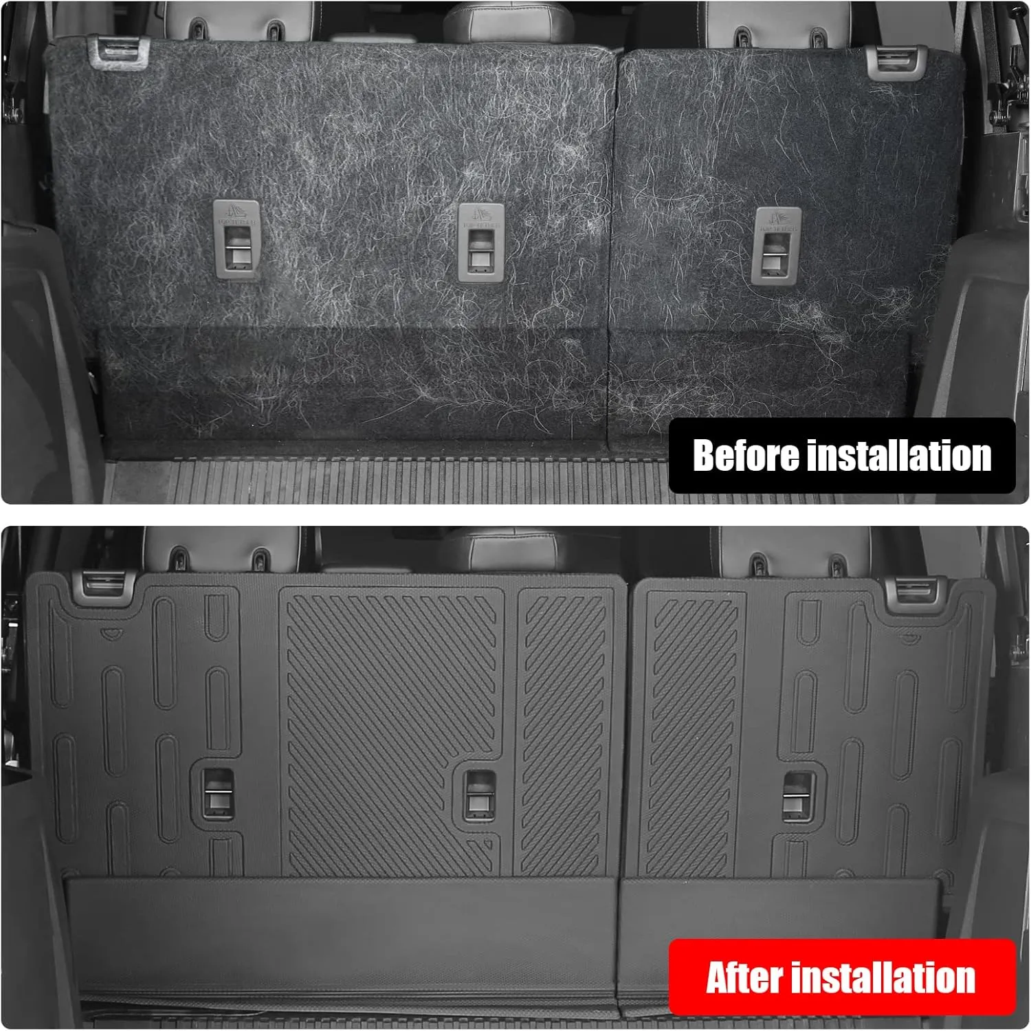 Mabett Interior Cover Mats for Ford Bronco Accessories 4-Door 2021 2022 2023 2024 Floor Mats Rear Seat Back Cover and Cargo Liners with Trunk Lower Storage Mat（Not fit Bronco Sport）