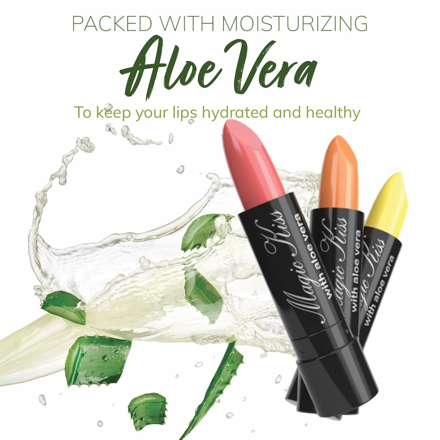 Magic Kiss Pack of 12 Color Changing Aloe Vera Lipstick set, MADE IN USA (Chocolate)
